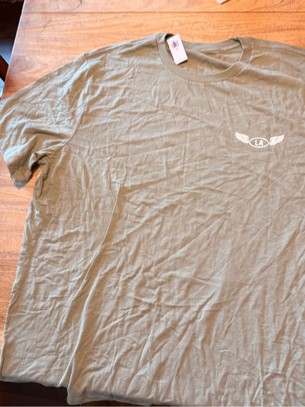 Old Navy Olive Green LA Wing Logo Short Sleeve Tee